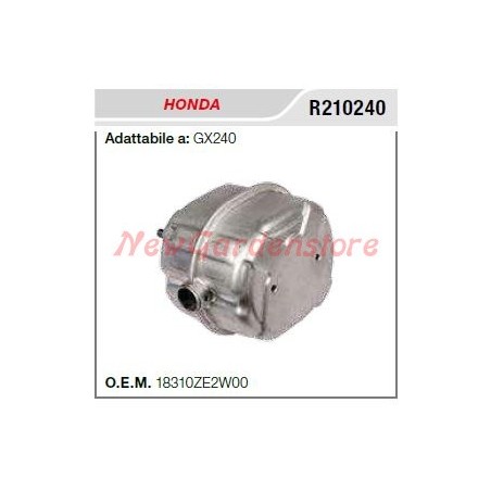 HONDA muffler muffler motor cultivator GX 240 R210240 | Newgardenstore.eu