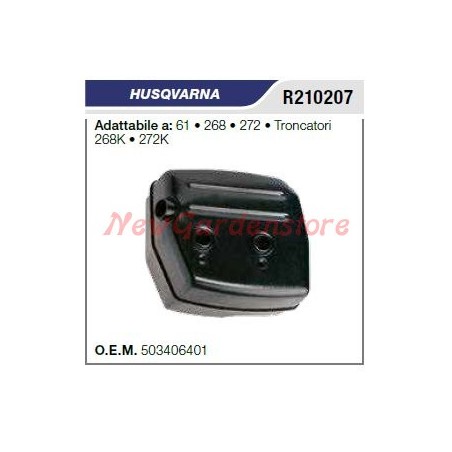 Marmitta silenziatore HUSQVARNA motosega 61 268 272 COMPATIBILE 503406401 | Newgardenstore.eu