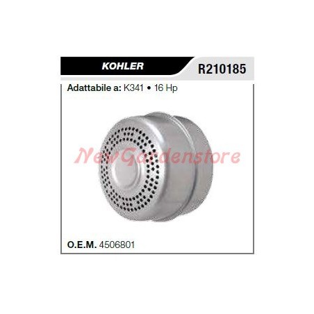 KOHLER silenciador silenciador cortacésped cortacésped K341 16HP R210185 | Newgardenstore.eu