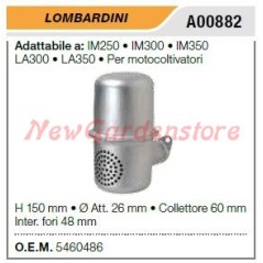 LOMBARDINI muffler muffler motor cultivator IM250 300 350 LA300 350 A00882 | Newgardenstore.eu