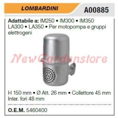 LOMBARDINI motor-pump muffler IM250 300 350 LA300 350 A00885 | Newgardenstore.eu