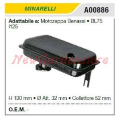 Silencieux d'échappement MINARELLI motobineuse BENASSI BL75 125 A00886