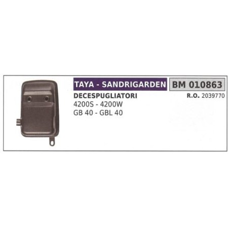 Marmitta TAYA decespugliatore 4200S 4200W GB 40 GBL 40 010863 | Newgardenstore.eu