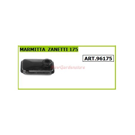 ZANETTI muffler for walking tractor rotary cultivator 175 96175 | Newgardenstore.eu