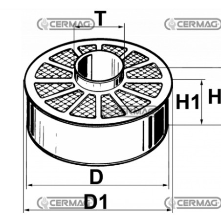 Auswechselbare Filtermasse für Landmaschinenmotor LOMBARDINI 3LD 450
