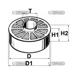 Masa filtrante intercambiable para motor de máquina agrícola LOMBARDINI 5LD 625-3