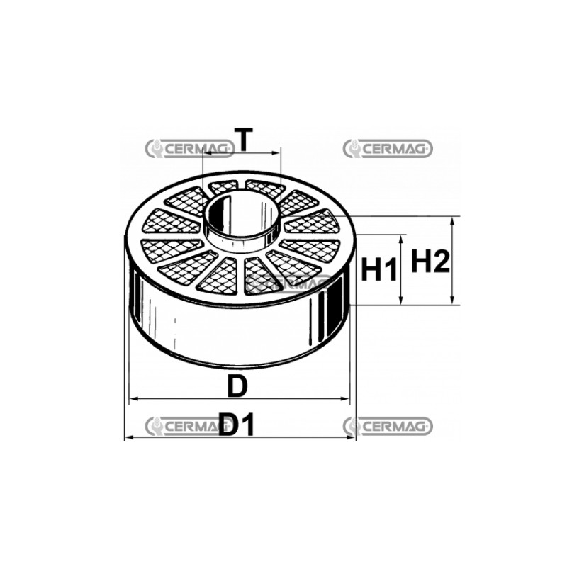 Masa filtrante intercambiable para motor de máquina agrícola LOMBARDINI 5LD 625-3