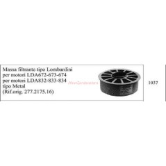 Carcasas de filtro LOMBARDINI para motocultor LDA 672 673 674 1037
