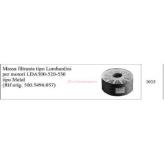 Masse filtrante type LOMBARDINI pour motoculteur LDA 500 520 530 1035 | Newgardenstore.eu