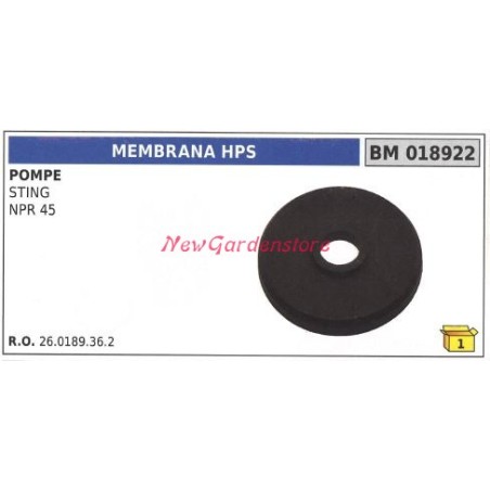 HPS-Membran UNIVERSAL Pumpe Bertolini STING NPR 45 018922 | Newgardenstore.eu