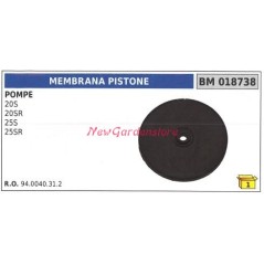 Membrana de pistón UNIVERSAL Bomba Bertolini 20S 20SR 25S 25SR 018738 | Newgardenstore.eu