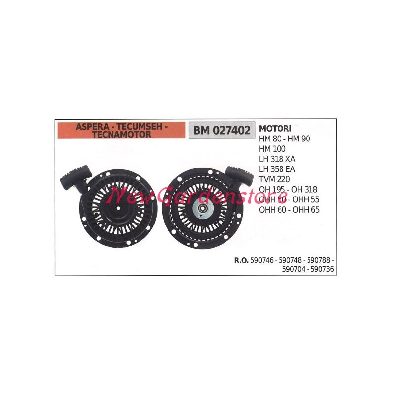 Démarrage moteur ASPERA tondeuse à gazon HM 80 90 100 027402