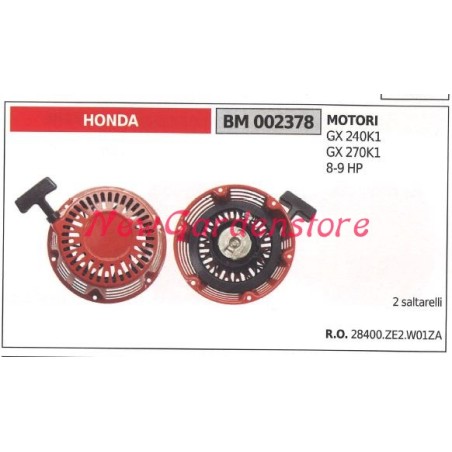 Démarrage HONDA moteur à pompe GX 240K1 270K1 002378 | Newgardenstore.eu