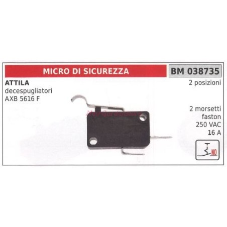 Micro interrupteur de sécurité ATTILA débroussailleuse AXB 5616 F 038735 | Newgardenstore.eu