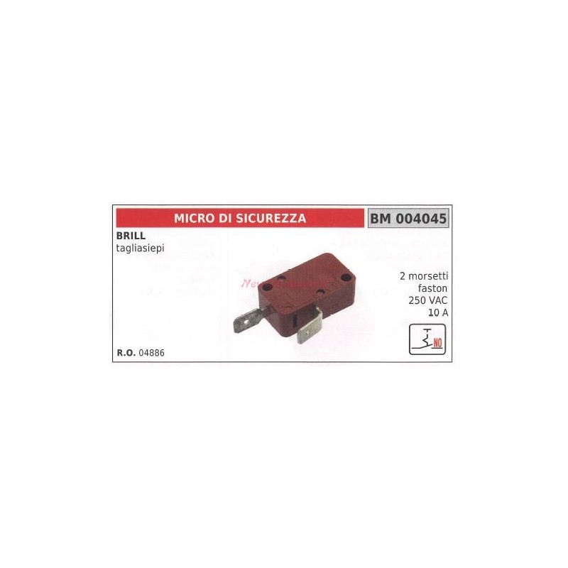 Microinterruptor de seguridad BRILL cortasetos 2 terminales faston 004045