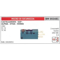 Micro interruttore di sicurezza CASTELGARDEN rider FC 72 TC92 003481 | Newgardenstore.eu