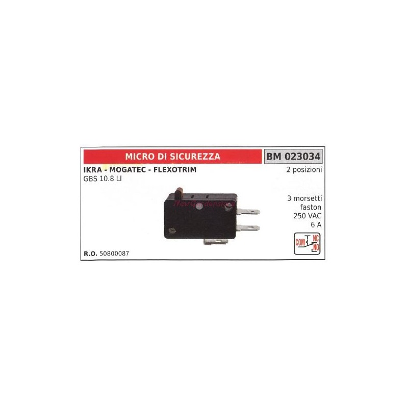 IKRA safety micro switch GBS 10.8 Lt 2 positions 023034