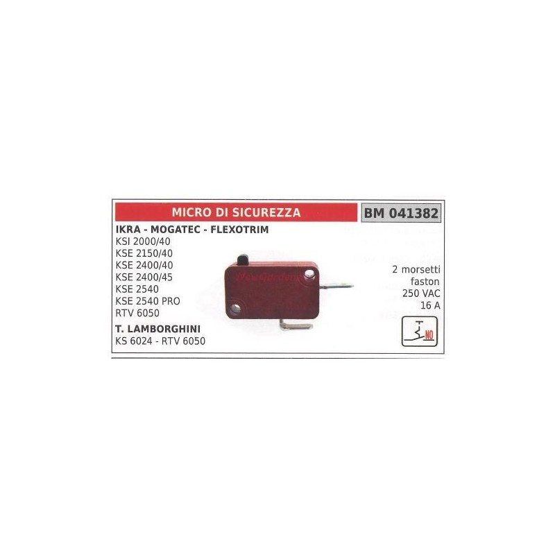 Microinterruptor de seguridad IKRA KSI 2000/40 KSE2400/40 45 2540 041382