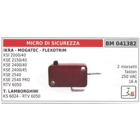 Micro interrupteur de sécurité IKRA KSI 2000/40 KSE2400/40 45 2540 041382 | Newgardenstore.eu