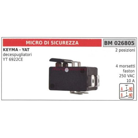 Micro interruttore di sicurezza KEYMA decespugliatore YT 6922CE 026805 | Newgardenstore.eu