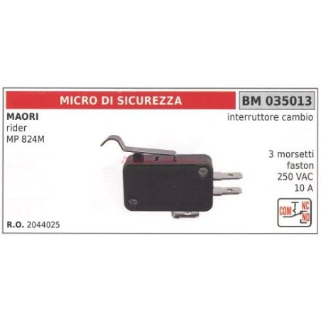 Microinterruptor de seguridad MAORI rider MP 824M conmutador 035013 | Newgardenstore.eu