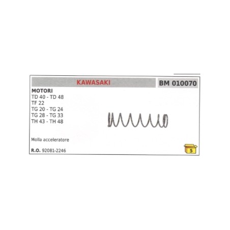 Diaphragm carburettor spring KAWASAKI brushcutter TD40 - TF22 | Newgardenstore.eu