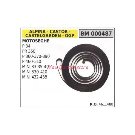 Ressort de démarrage ALPINA pour tronçonneuse P 34 PR 350 P 360 370 390 000487