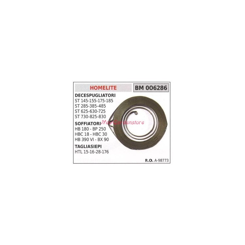 HOMELITE starter spring for brushcutter ST 145 155 175 185 285 006286