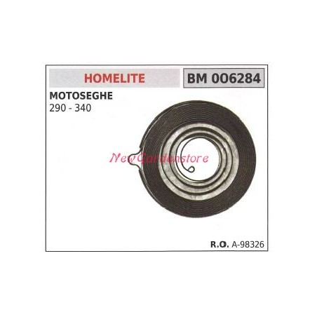 Ressort de démarrage HOMELITE pour tronçonneuse 290 340 006284 | Newgardenstore.eu