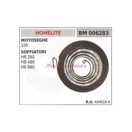 Ressort de démarrage HOMELITE pour tronçonneuse 330 souffleur HB 280 480 680 006283 | Newgardenstore.eu