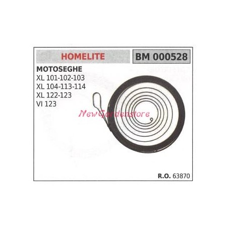 Ressort de démarrage HOMELITE pour tronçonneuse XL 101 102 103 104 113 114 122 123 000528 | Newgardenstore.eu