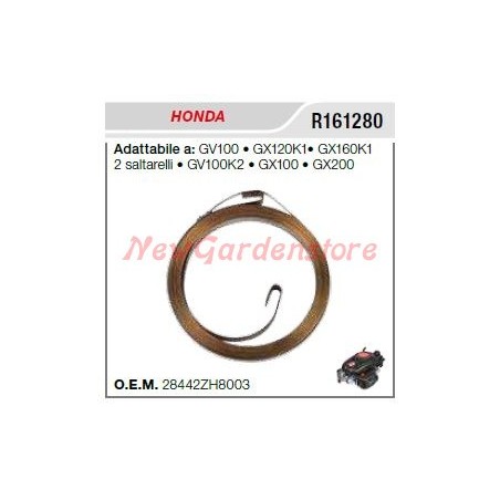 Molla avviamento HONDA tagliaerba rasaerba tosaerba GV100 GX120K1 R161280 28442-ZH8-003 | Newgardenstore.eu