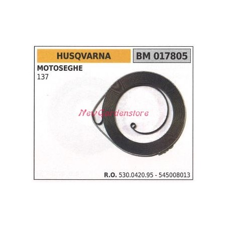 Molla avviamento HUSQVARNA motosega 137 017805 | Newgardenstore.eu