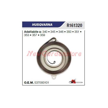 Ressort de démarrage HUSQVARNA tronçonneuse 340 345 346 350 351 353 357 359 R161320 | Newgardenstore.eu