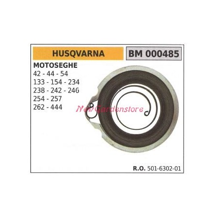 Muelle de arranque HUSQVARNA motosierra 42 44 54 133 154 234 238 242 246 000485