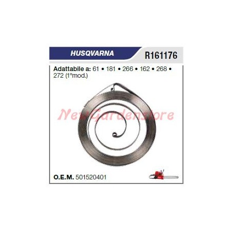 Ressort de démarrage HUSQVARNA pour tronçonneuse 61 181 266 162 268 272 1er modèle R161176 | Newgardenstore.eu