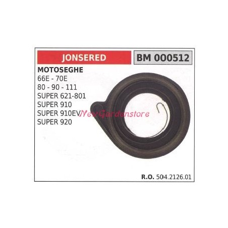 JONSERED ressort de démarrage tronçonneuse 66E 70E 80 90 111 SUPER 621 801 000512 | Newgardenstore.eu