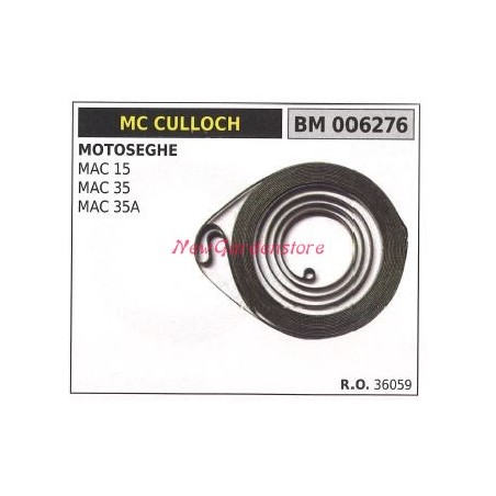 Muelle de arranque MC CULLOCH motosierra MAC 15 35 35A 006276 | Newgardenstore.eu