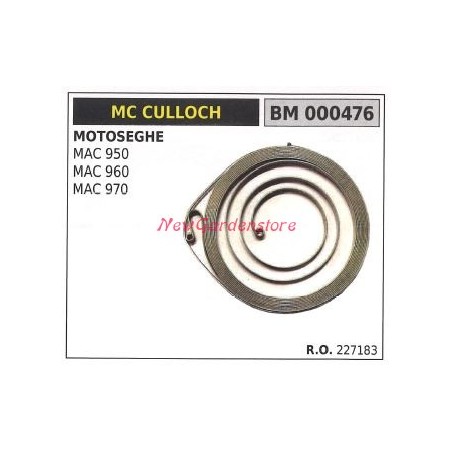 Muelle de arranque MC CULLOCH motosierra MAC 950 960 970 000476 | Newgardenstore.eu