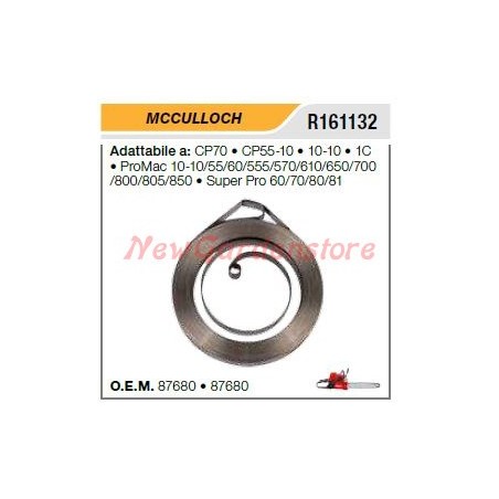 MCCULLOCH Anlasserfeder CP70 CP55-10 Kettensäge R161132 | Newgardenstore.eu