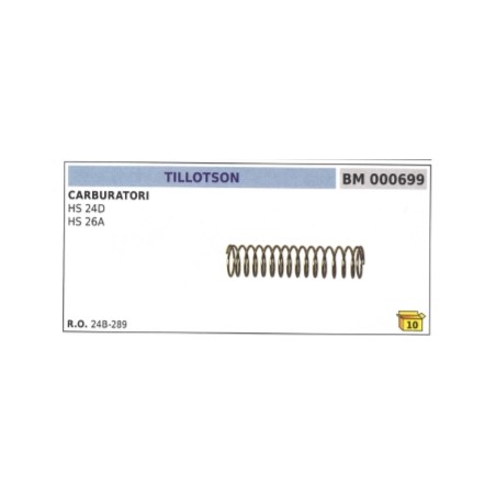Molla carburatore membrana TILLOTSON HS 24D - HS 26A 24B-289 | Newgardenstore.eu