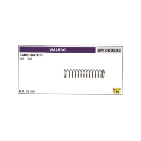 Ressort de carburateur à membrane WALBRO WG - WS 98-320 | Newgardenstore.eu