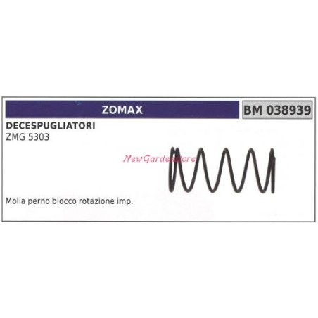 Molla perno blocco rotazione ZOMAX decespugliatore ZMG 5303 038939 | Newgardenstore.eu