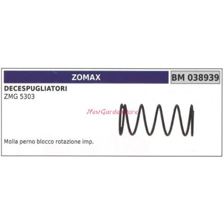 Ressort de l'axe de pivotement ZOMAX débroussailleuse ZMG 5303 038939 | Newgardenstore.eu