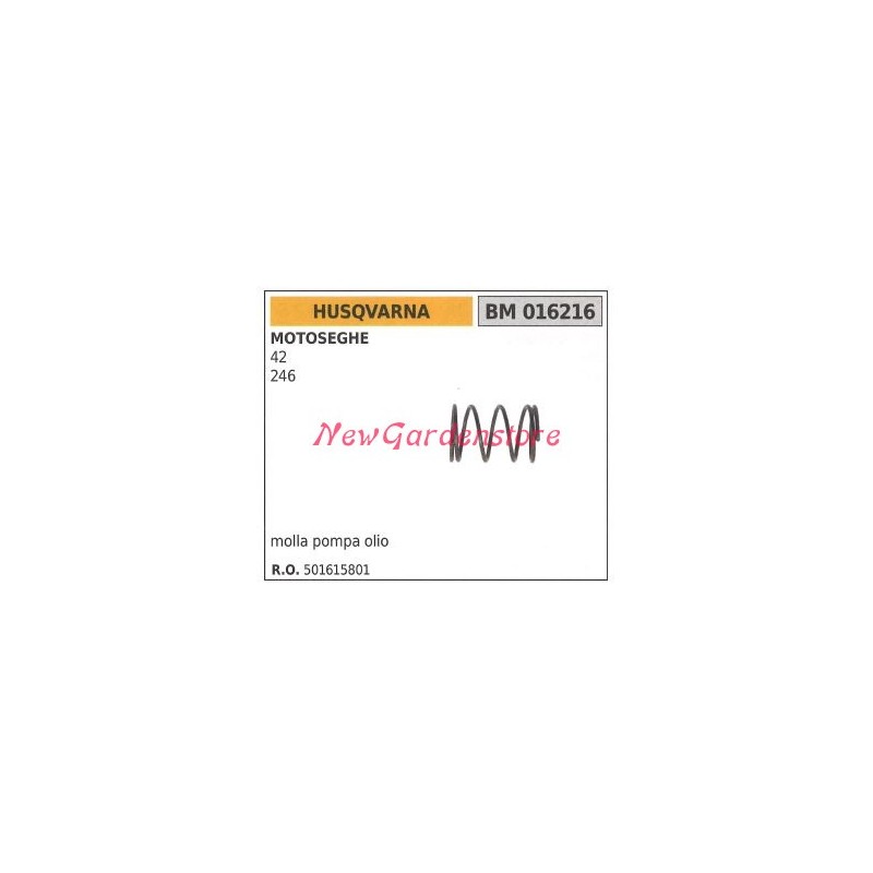 Muelle bomba de aceite motor motosierra HUSQVARNA 42 246 016216