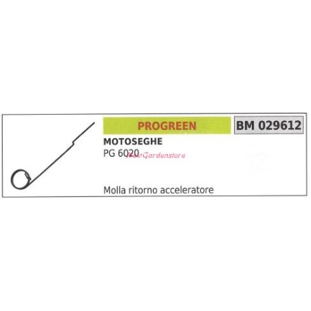 Molla ritorno acceleratore PROGREEN motosega PG 6020 029612 | Newgardenstore.eu