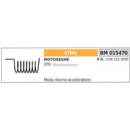 Ressort de rappel de l'accélérateur de tronçonneuse STIHL 070 015470 | Newgardenstore.eu