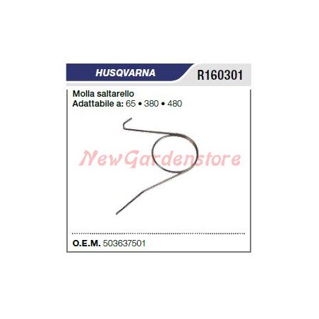 Molla saltarello avviamento HUSQVARNA motosega 65 380 480 R160301 | Newgardenstore.eu