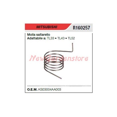 Equilibrador de muelle para desbrozadora MITSUBISHI TL33 43 52 R160257 | Newgardenstore.eu