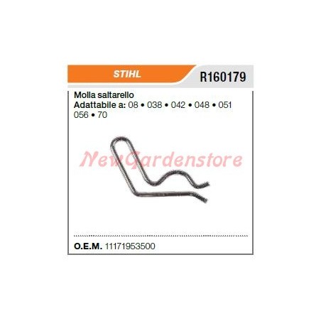 Ressort d'équilibrage pour scie à chaîne STIHL 08 038 042 048 051 056 70 R160179 | Newgardenstore.eu